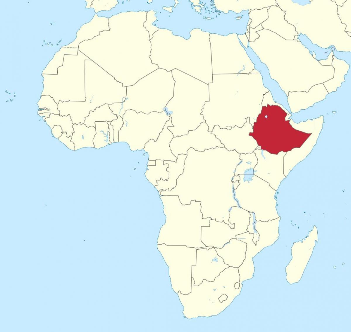 karte āfrikā, parādot, Etiopija