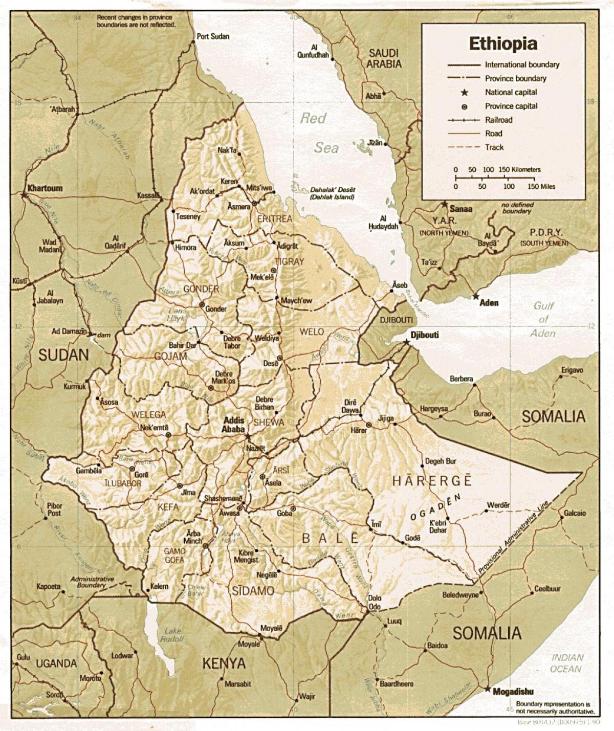 vecais Etiopijas karte